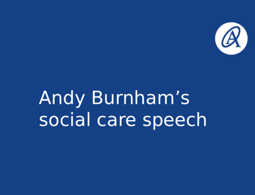 Andy Burnham’s social care speech: What it means for adult social care